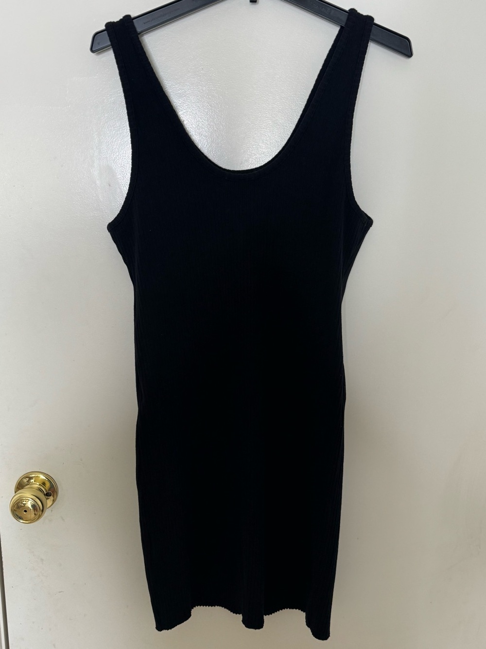 Calvin Klein Black Ribbed Bodycon Dress